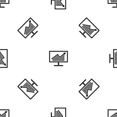 İstatistik monitör desen sorunsuz siyah
