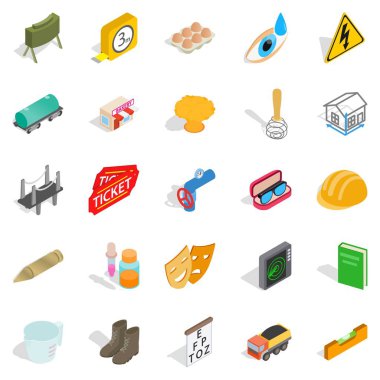 Oluşumu Icons set, izometrik stili