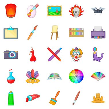 Özgün Icons set, karikatür tarzı