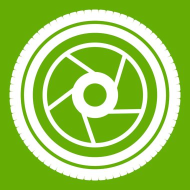 Kamera diyafram simgesi yeşil