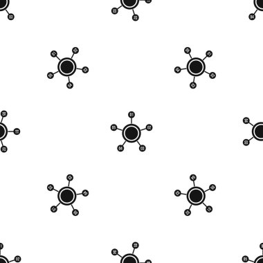 Daire grafiği numaraları desen sorunsuz siyah ile