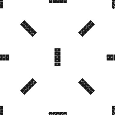 Beş adım Infographic desen sorunsuz siyah