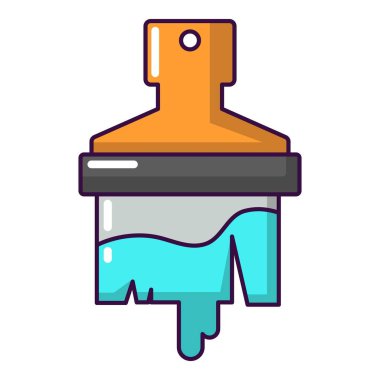 Fırça ev simgesini, karikatür tarzı