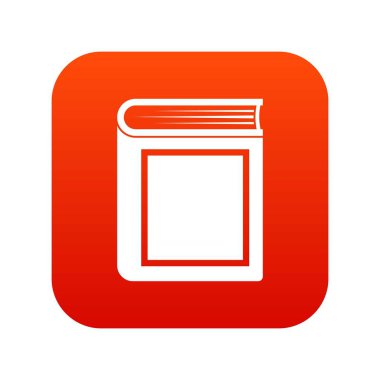 Kalın bir kitap simgesi dijital kırmızı