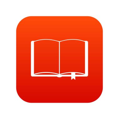 Yer işareti simgesi dijital kırmızı açık kitap