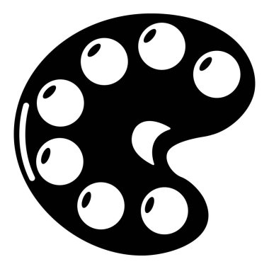 Paleti simgesi, basit siyah stil