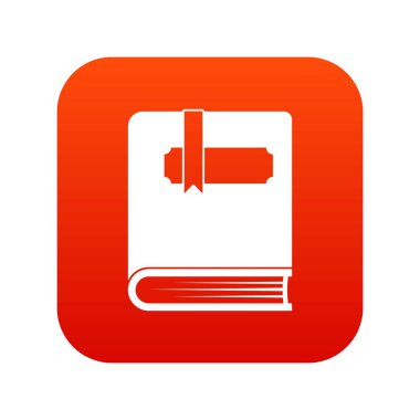 Yer işareti simgesi dijital kırmızı kalın kitap