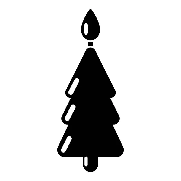 Ljusstake jul ikonen, enkel svart stil — Stock vektor