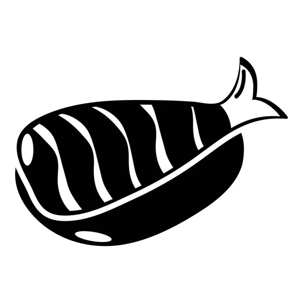 Sushi lunch ikon, enkel svart stil — Stock vektor