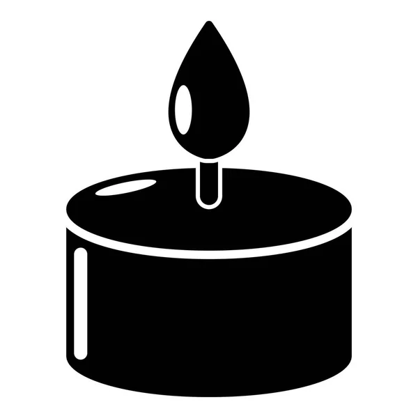 蜡烛图标, 简单的黑色风格 — 图库矢量图片