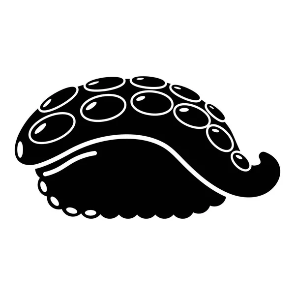 Suşi ahtapot simgesi, basit siyah stil — Stok Vektör
