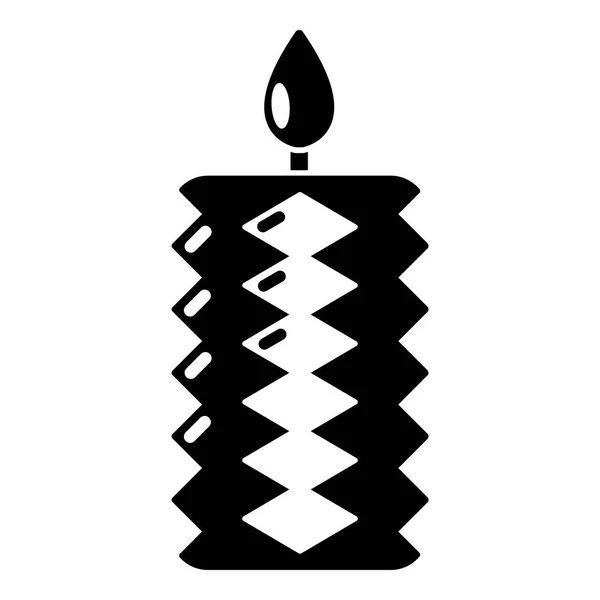 Icono de decoración de vela, estilo negro simple — Vector de stock