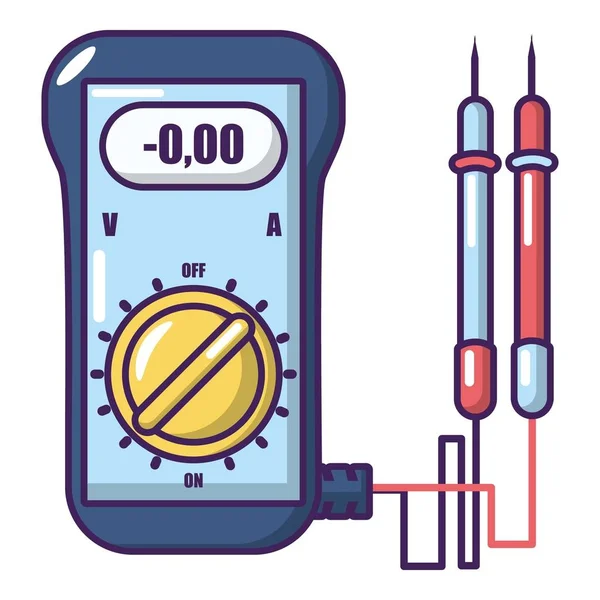 Amperemeter ikon, tecknad stil. — Stock vektor