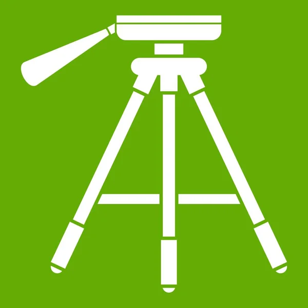 Trípode icono verde — Vector de stock
