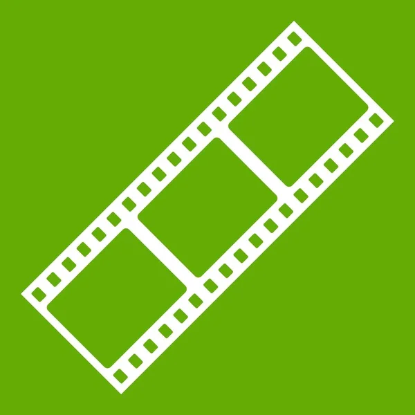 Película tira icono verde — Archivo Imágenes Vectoriales