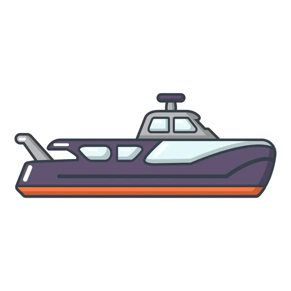 Icône bateau, style dessin animé — Image vectorielle