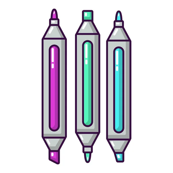 Marker pen icon, cartoon style — Stock Vector