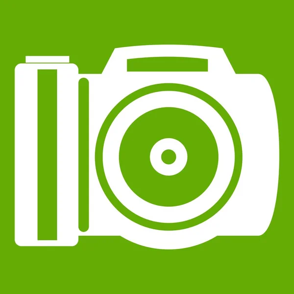 Icono de cámara verde — Vector de stock