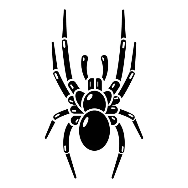 蜘蛛图标, 简单的黑色风格 — 图库矢量图片