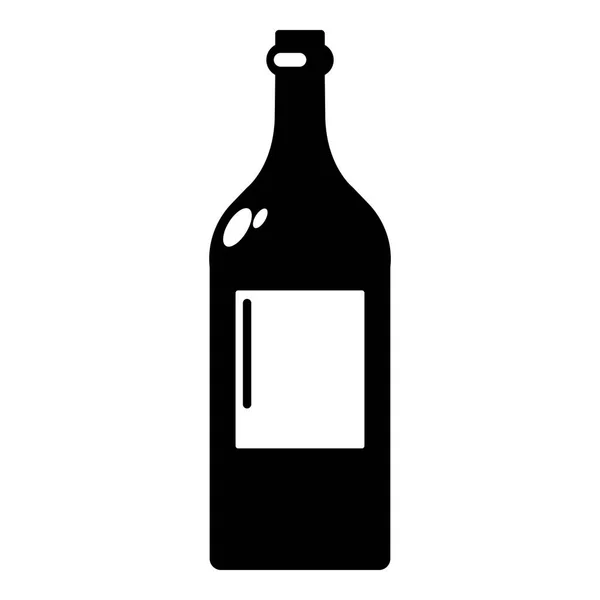 Leere Flasche Symbol, einfacher schwarzer Stil — Stockvektor