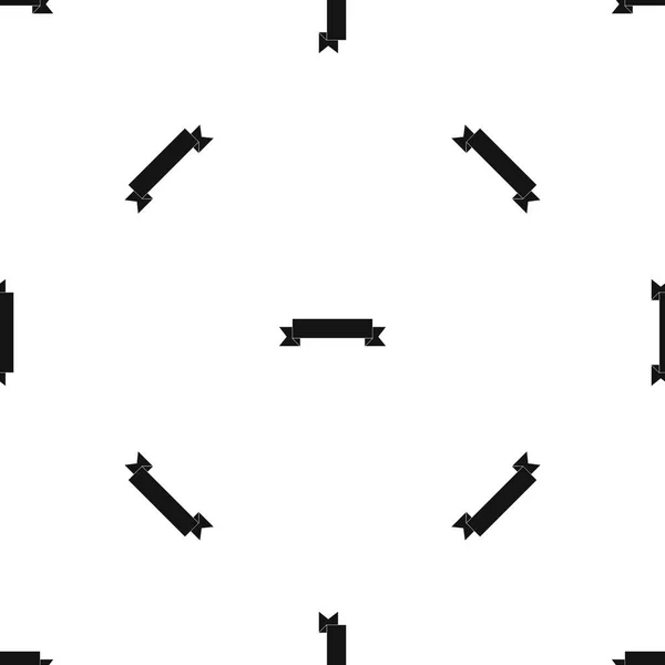 Modèle de ruban sans couture noir — Image vectorielle