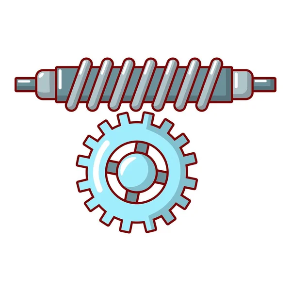 Worm gear ikon, tecknad stil. — Stock vektor