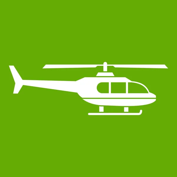 Icono helicóptero militar verde — Archivo Imágenes Vectoriales