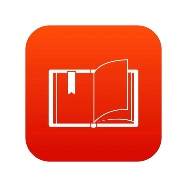 Otevřená kniha ikonu digitální červená — Stockový vektor