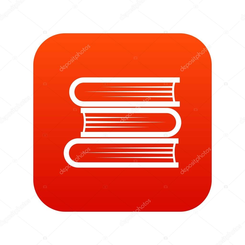 Three tutorial icon digital red