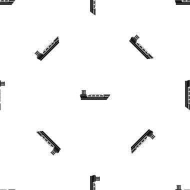 Petrol tankeri gemi model sorunsuz siyah