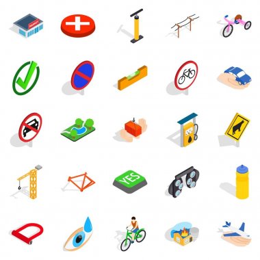 Kavşak Icons set, izometrik stili