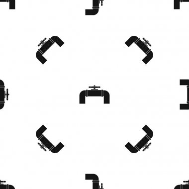 Endüstriyel boru Vana desen sorunsuz siyah