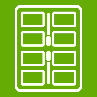 Makyaj paleti uygulayıcıları simgesi yeşil ile