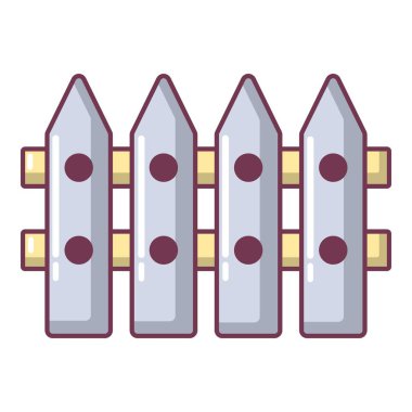 Çit rustik simgesi, karikatür tarzı