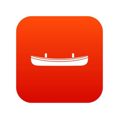 Küçük tekne simgesi dijital kırmızı