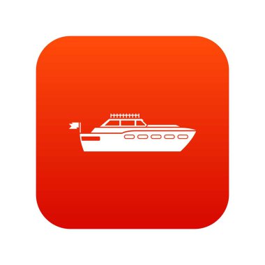 Büyük yat simgesi dijital kırmızı