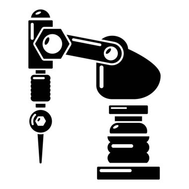 Delme makinesi simgesini, basit tarzı.