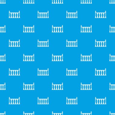 Korkuluk desen kesintisiz mavi