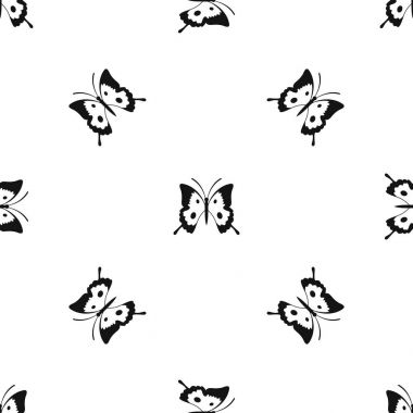 Kelebek deseni sorunsuz siyah