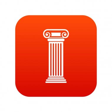 Roma sütun simgesi dijital kırmızı