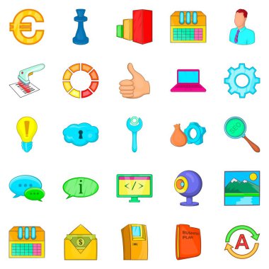 Büyük veri ambarı simgeler ayarla, tarzı çizgi film