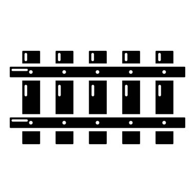 Çit eski simgesi, basit siyah stil