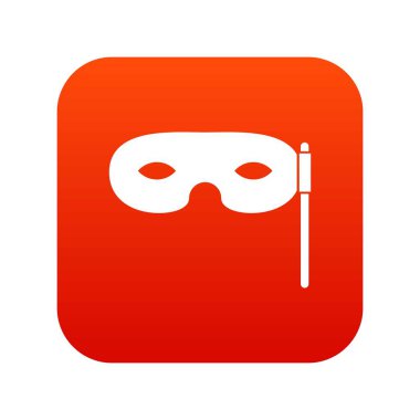 Karnaval maskesi simgesi dijital kırmızı