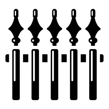 Otokorkuluk simgesi, basit siyah stil