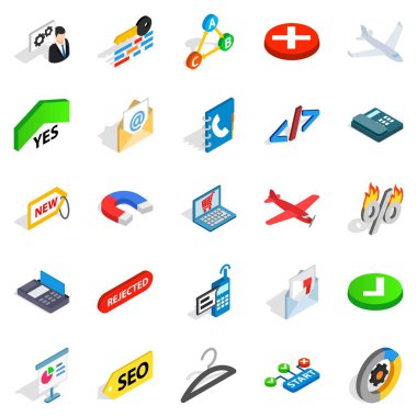 Chaffer Icons set, izometrik stili