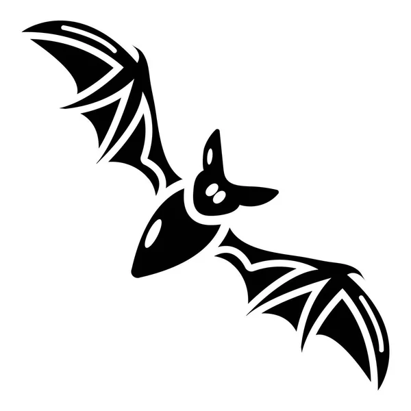 Fledermaus-Ikone, einfacher schwarzer Stil — Stockvektor