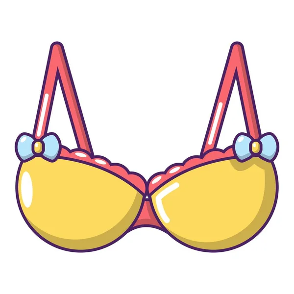 Brassiere icono de desgaste, estilo de dibujos animados — Archivo Imágenes Vectoriales