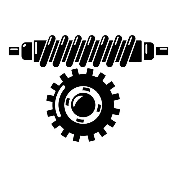 Worm gear ikon, enkel stil. — Stock vektor