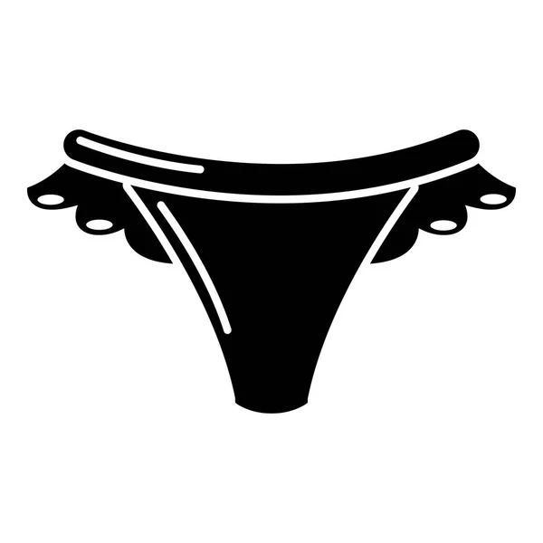 Underpants icon, simple black style — Stock Vector