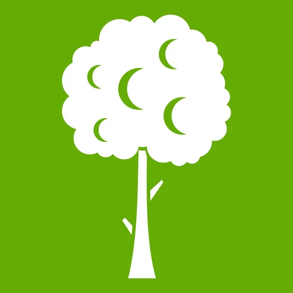 Baum mit kugelförmigem Kronensymbol grün — Stockvektor